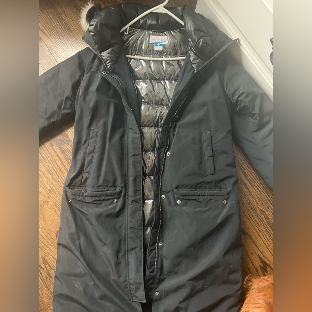 Columbia black winter jacket, size L